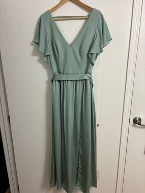 David's Bridal Sage Green Women's Wedding Dress